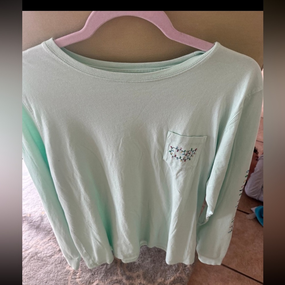 Vineyard Vines Holiday Long Sleeve Shirt with Pocket